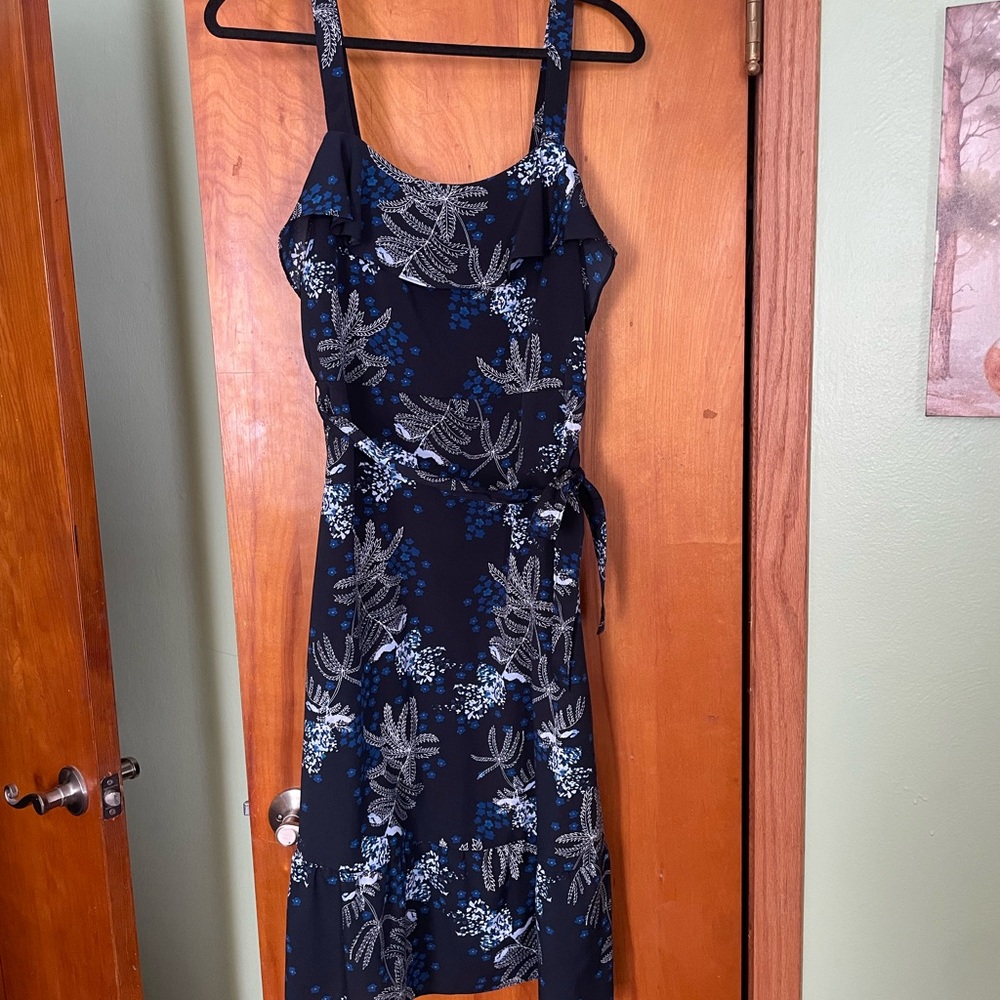 Banana Republic Navy Blue Floral Dress